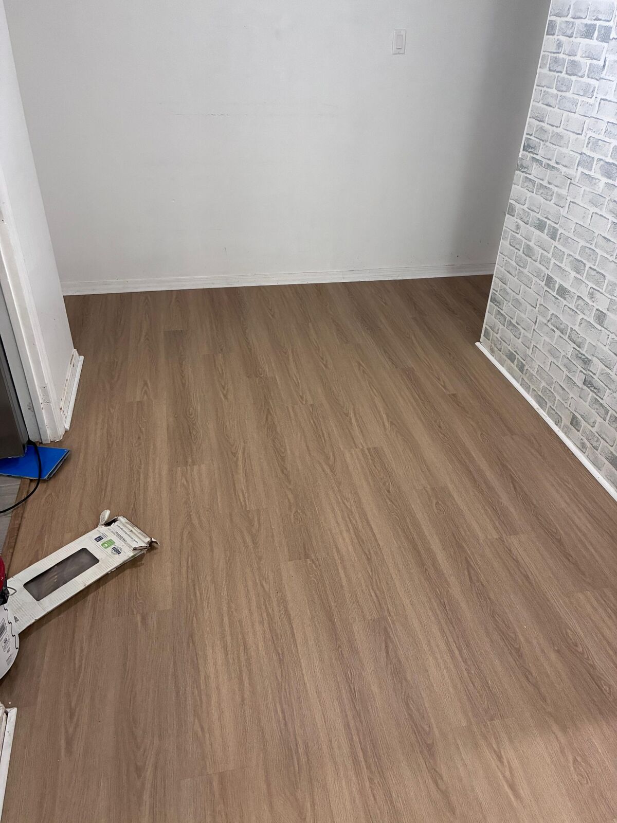 Damaged floor rebuilt and finished — after